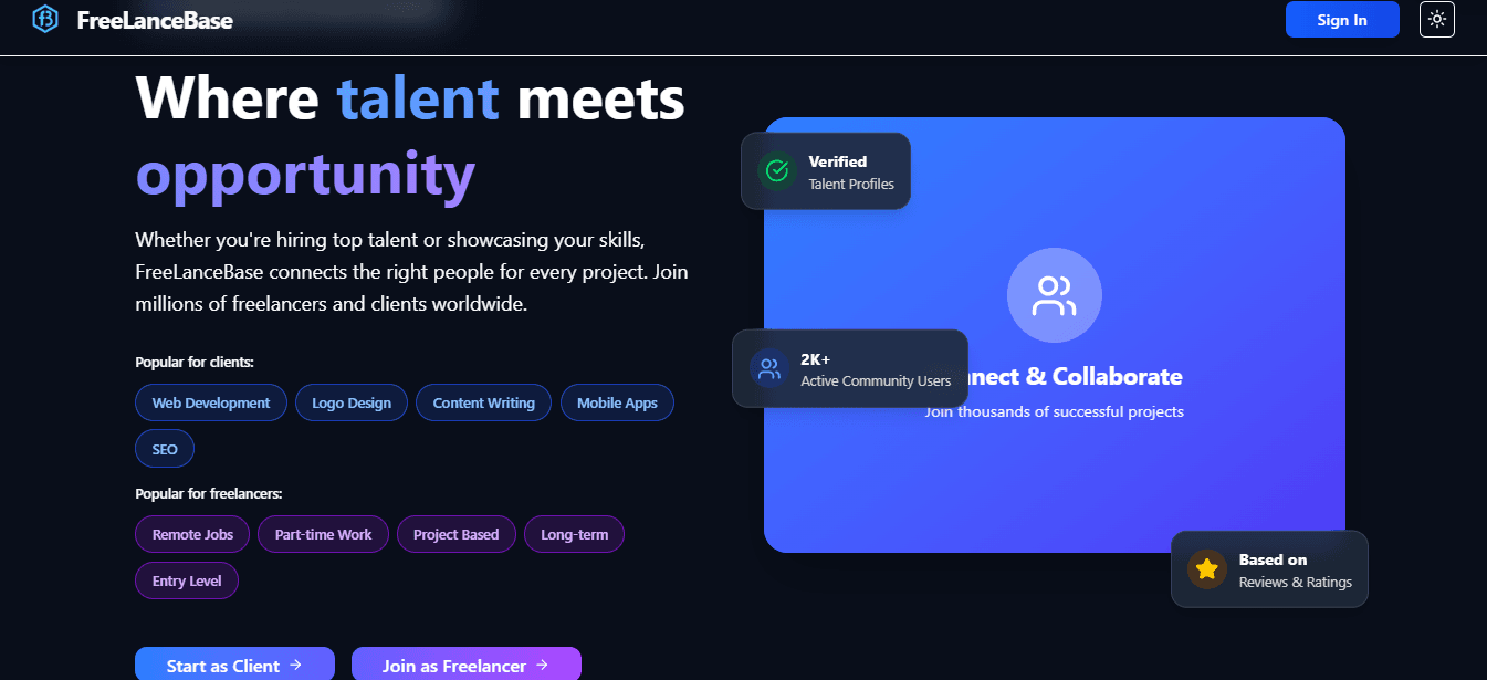 FreelanceBase (Freelance Website)